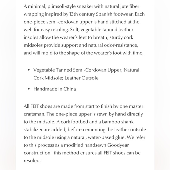 🥿NWT FEIT WOMENS ESPADRILLE TIE UP SHOES HAND SEWN IN COURT WHITE SIZE 40 - Picture 6 of 13